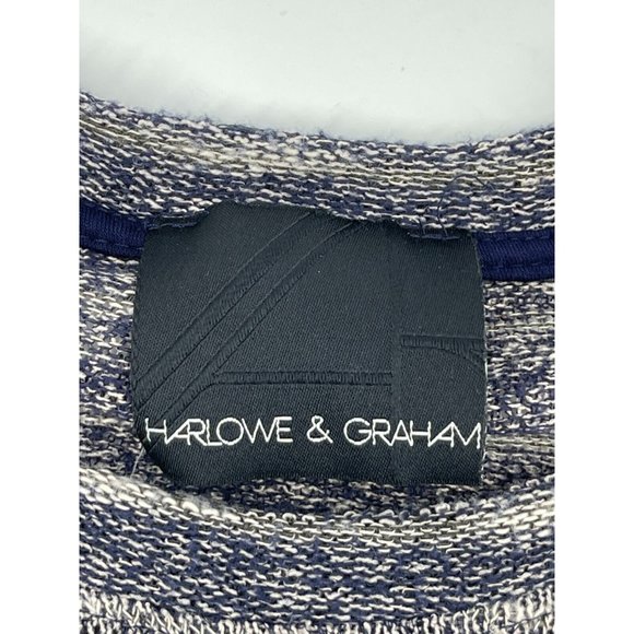 Harlowe & Graham Women's Gray Striped Loose Knit Long Sleeve Tunic Sweater Med - Picture 5 of 10